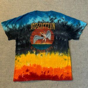 Led Zeppelin Us Tour 1975 Colorful Tie Dye T-Shirt - XL - FREE SHIPPING